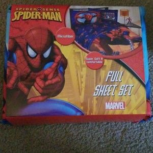 Spider-Man Full Size Sheet Set. NWT